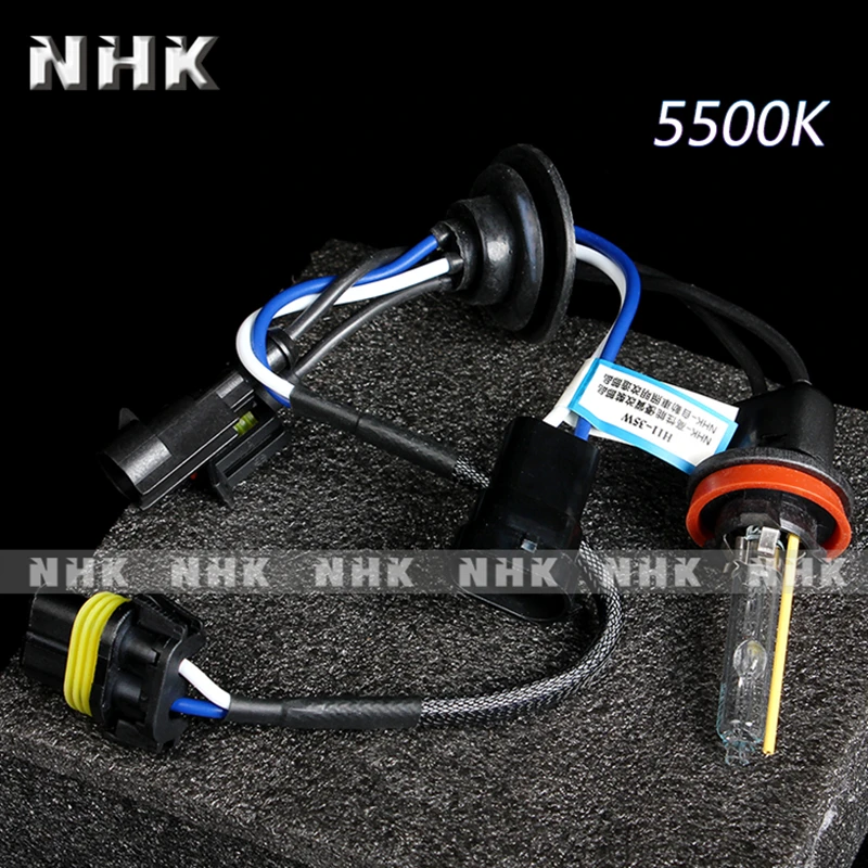 NHK H8H9H11 синяя посылка ксеноновая лампа 5500K 6000K универсальные автомобильные