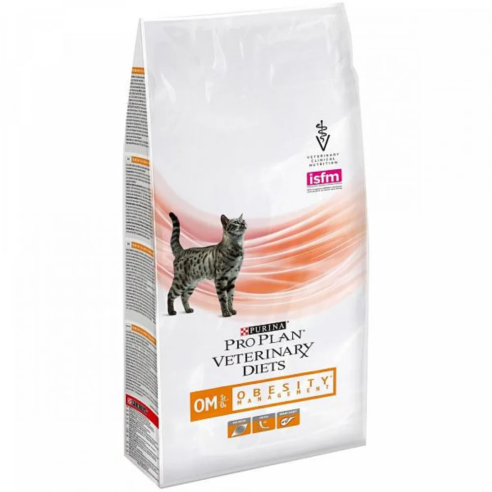 Сухой корм Purina Pro Plan Veterinary Diets OM для кошек, при ожирении, 1,5кг