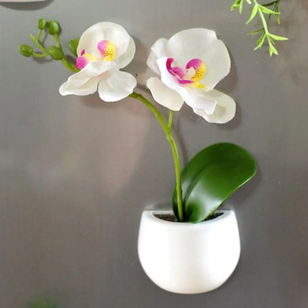 

Simulation Plant Refrigerator Magnets Bonsai Succulent Plant Magnet Button Potted Plant Refrigerator Sticker Home Decoration