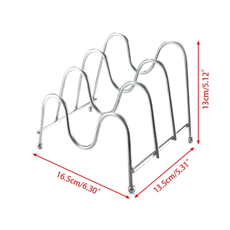 

Three-Layer Metal Pot Lid Rack Cutting Board Shelf Dish Holder Kitchen Organizer QXNA