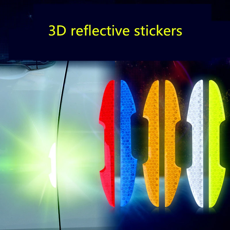 

4Pcs/Set Car Door Side Anti-Collision Strips Open Door Anti-Collision Stickers Rear View Mirror Anti-Scratch Strips