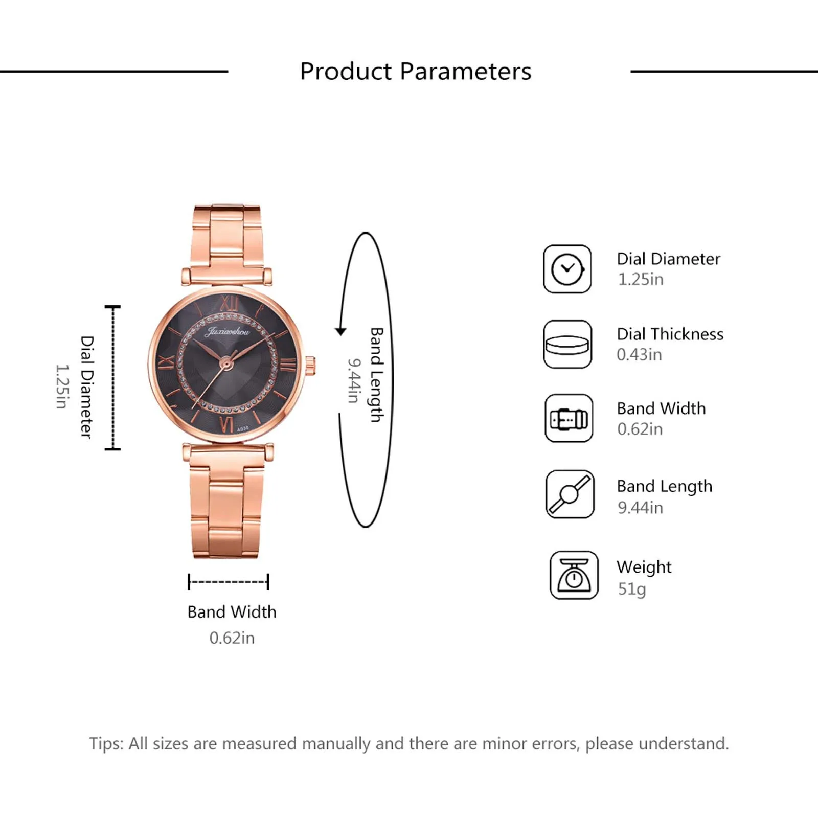 

Quartz Watch Fashion Ladies Diamond Steel Band Bracelet Watches Set Ladies Fashion Casual Elegant Geometric Bracelet