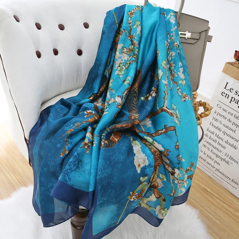 

2021New Fashion Silk Square Scarf For Women 90*180cm Neck Hair Tie Band Bag Warp Soft Neckerchief Hijab Headscarf Female Foulard