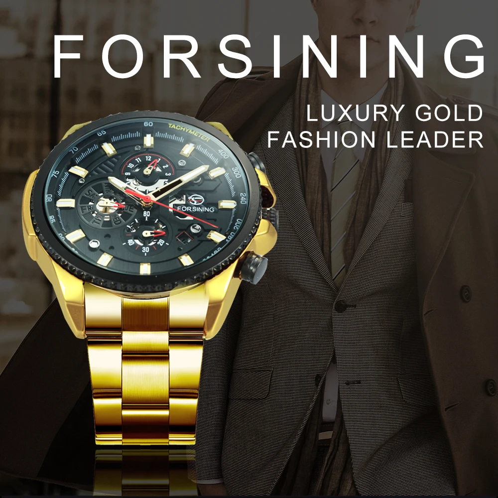 FORSINING Лидирующий бренд Роскошные Модные королевские автоматические