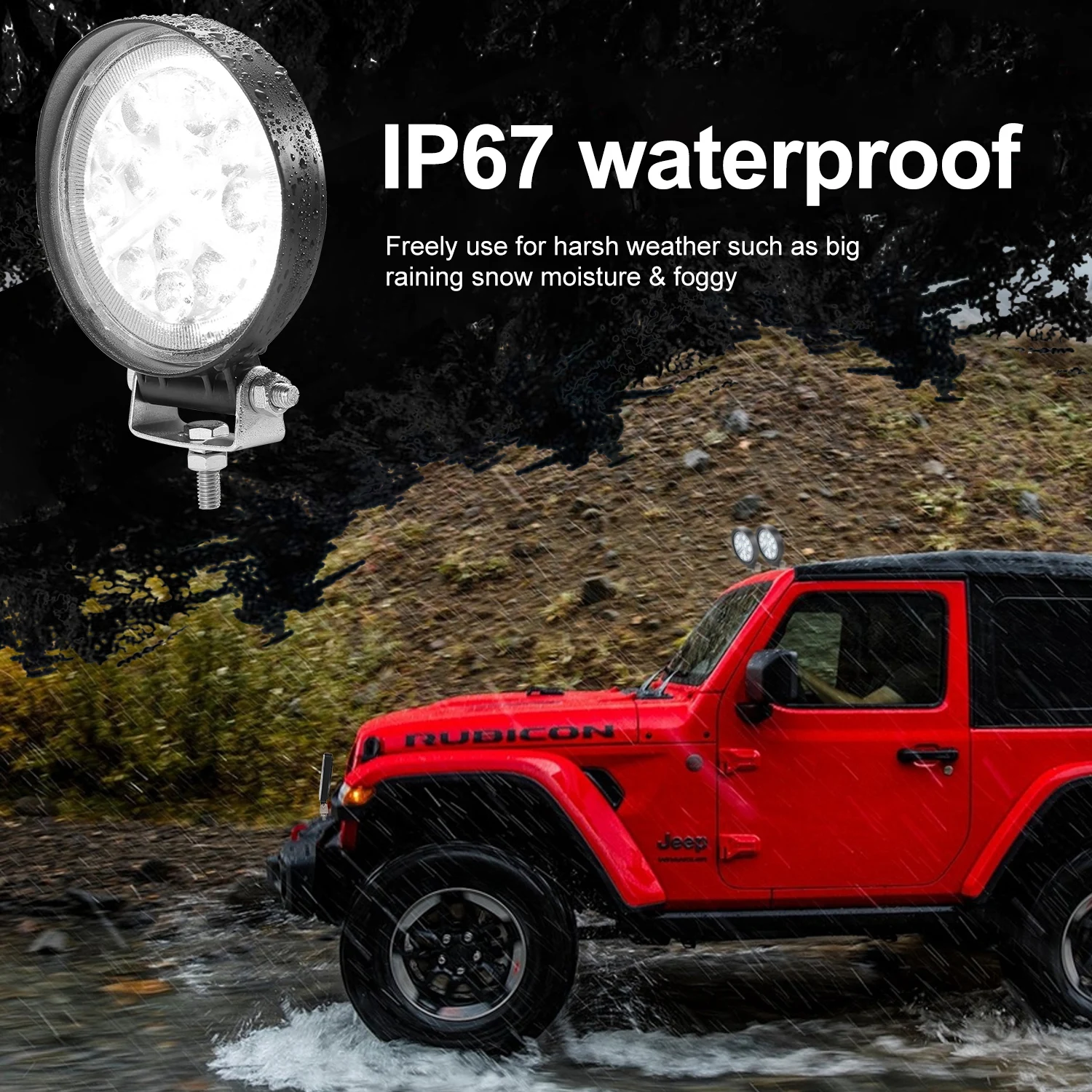 

168W 4INCH 12LED Waterproof Work Light LED Light Bars Spot Flood Beam for Work Driving Offroad Boat Car Tractor Truck 12V 24V