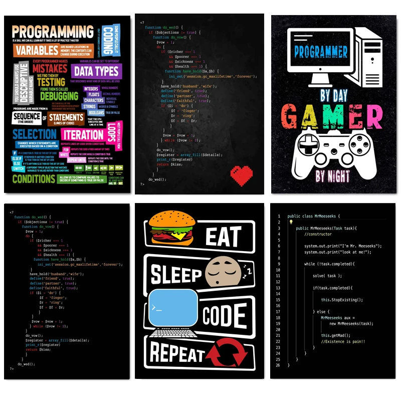 Программатор jhtml питон Java SQL настенная Картина на холсте постер печать офиса дома
