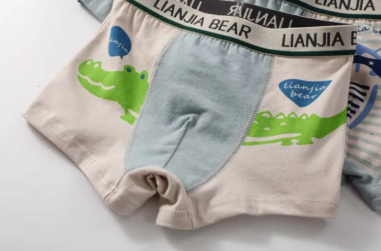 4 шт./партия Новое поступление нижнее белье для мальчиков хлопковые детские трусы