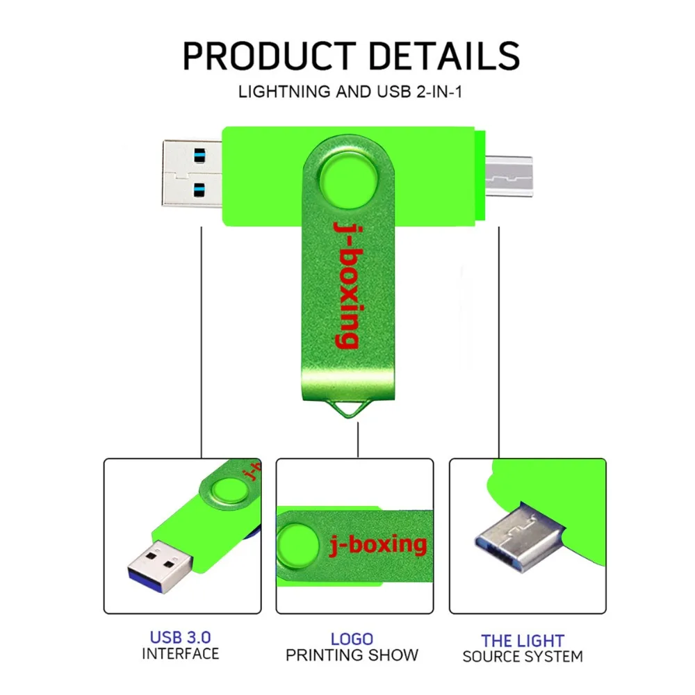 J-бокс USB 3,0 OTG USB флеш-накопитель 64 ГБ 32 ГБ 16 ГБ высокоскоростная otg флеш-карта памяти для samsung/huawei/Tablet/PC флешки usb