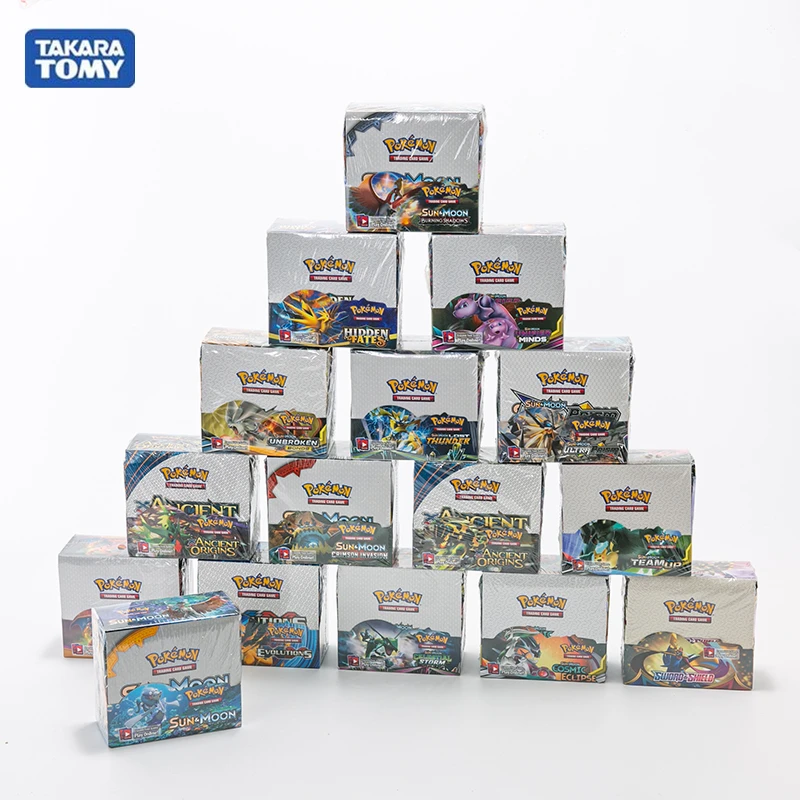 

Newest 324Pcs Pokemon Cards Sun & Moon XY Evolutions Pokemon Booster Box Collectible Tradiner Card Game toy for children