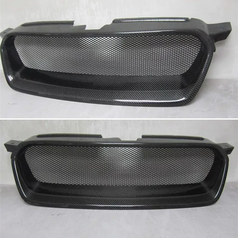 Использование для Subaru Legacy Racing Grills 2007 08 год углеродное волокно Refitt Передняя Центральная гоночная решетка крышка аксессуары - Цвет: carbon fibre