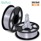 Нить из пла-шелка SUNLU, 1 кг, 1,75 фунта, мм, без пузырей, для 3D-принтера