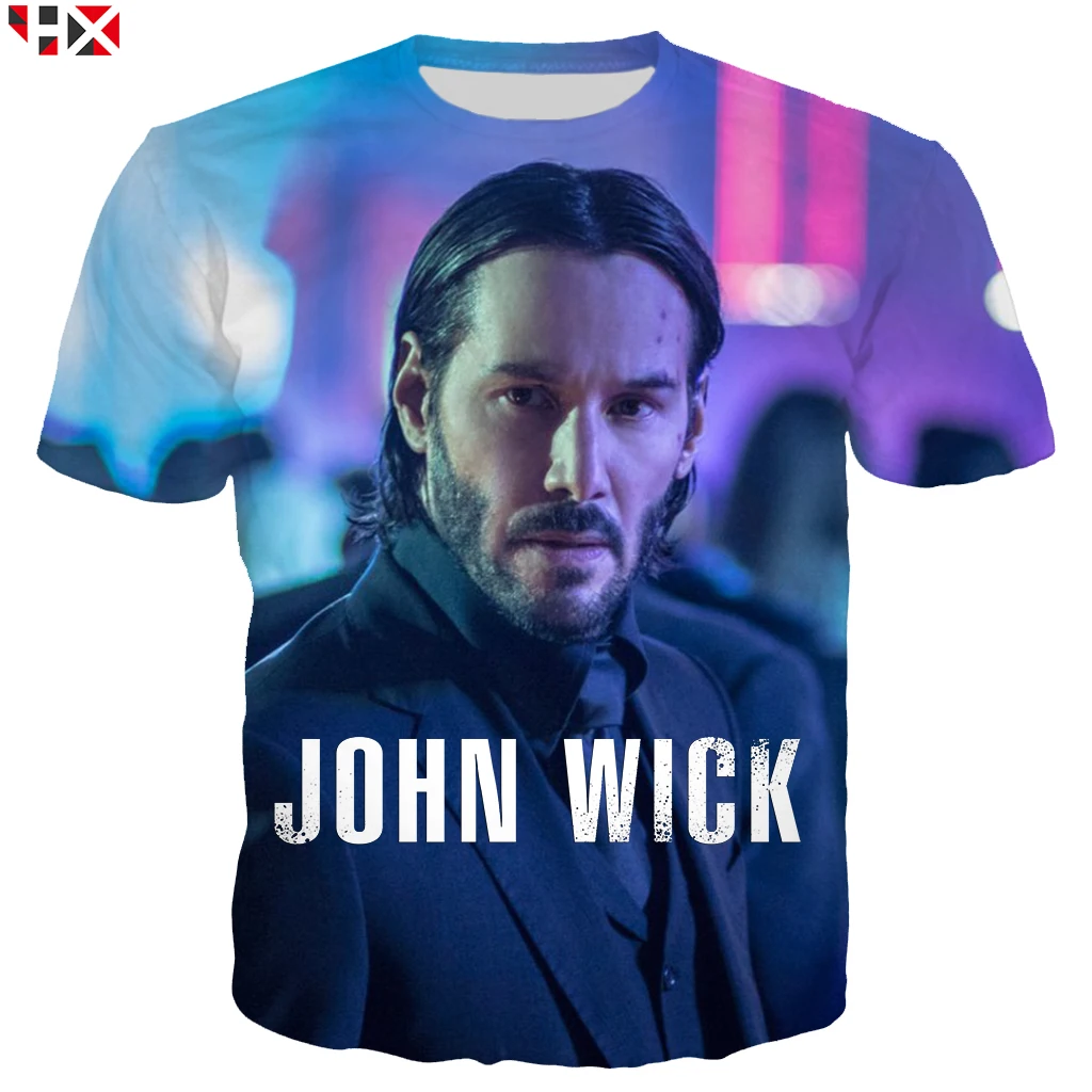 Летняя мужская футболка John Wick Chapter 3, новинка, 3D принт, Мужская/женская футболка, фильм, короткий рукав, уличная одежда, футболки, топ, X110 - Цвет: T shirt 4