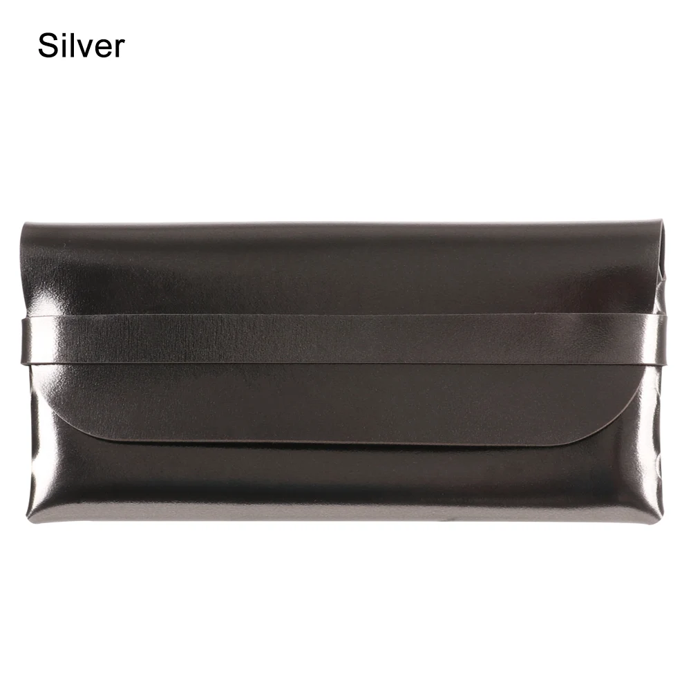 silver 1 шт. модный мужской женский портативный Чехол для очков с магнитной застежкой из искусственной кожи Складной футляр для очков большой размер сумка для солнцезащитных очков - Цвет: silver