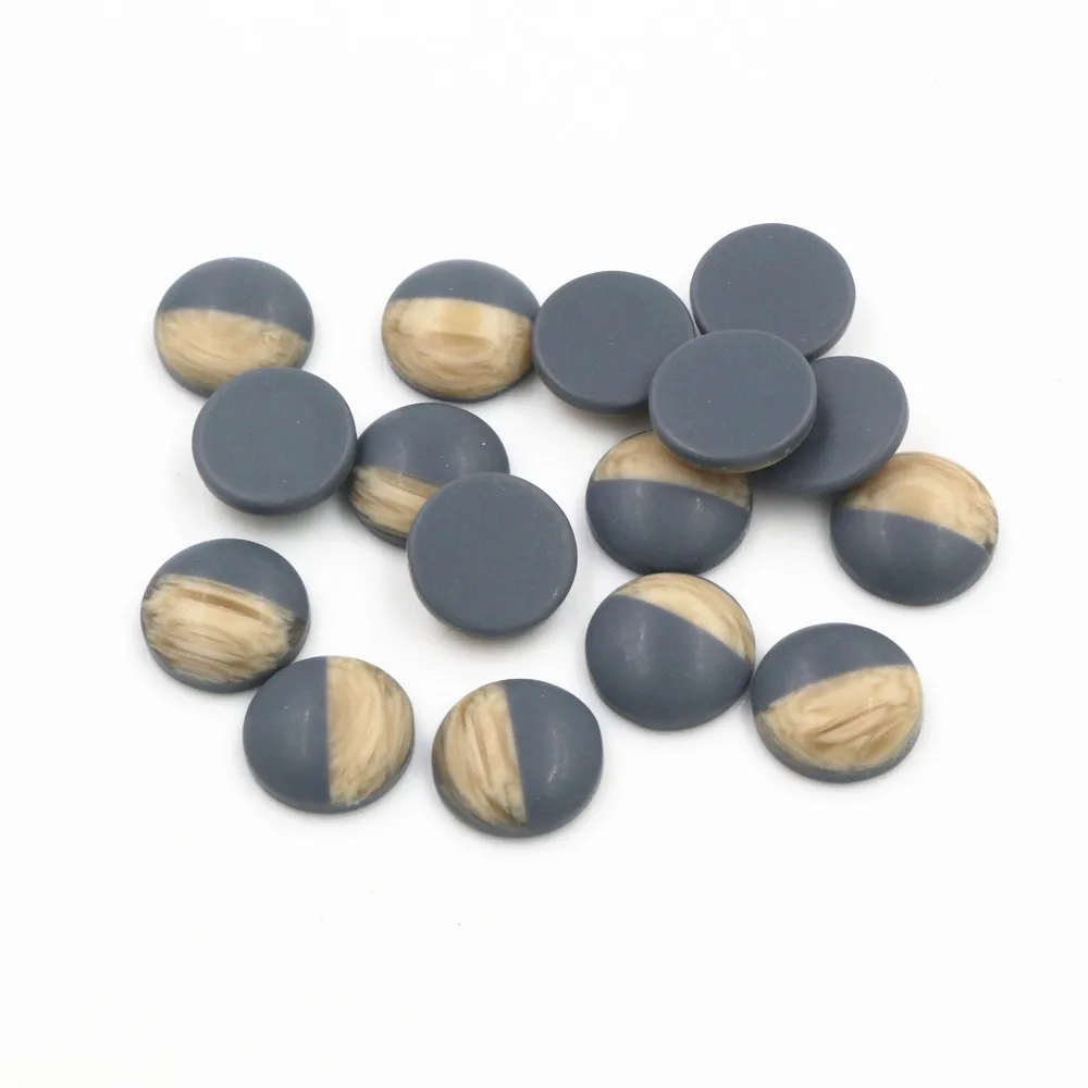 40 шт. 12 мм серые цвета дерево зерно матовая искусственная кожа стиль плоская