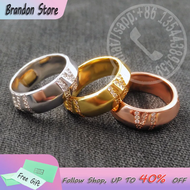 

New S925 Sterling Silver Ring Classic Fashion Letters Women's Ring Valentine's Day Confession Proposal Charm Luxury Tif Jewelry