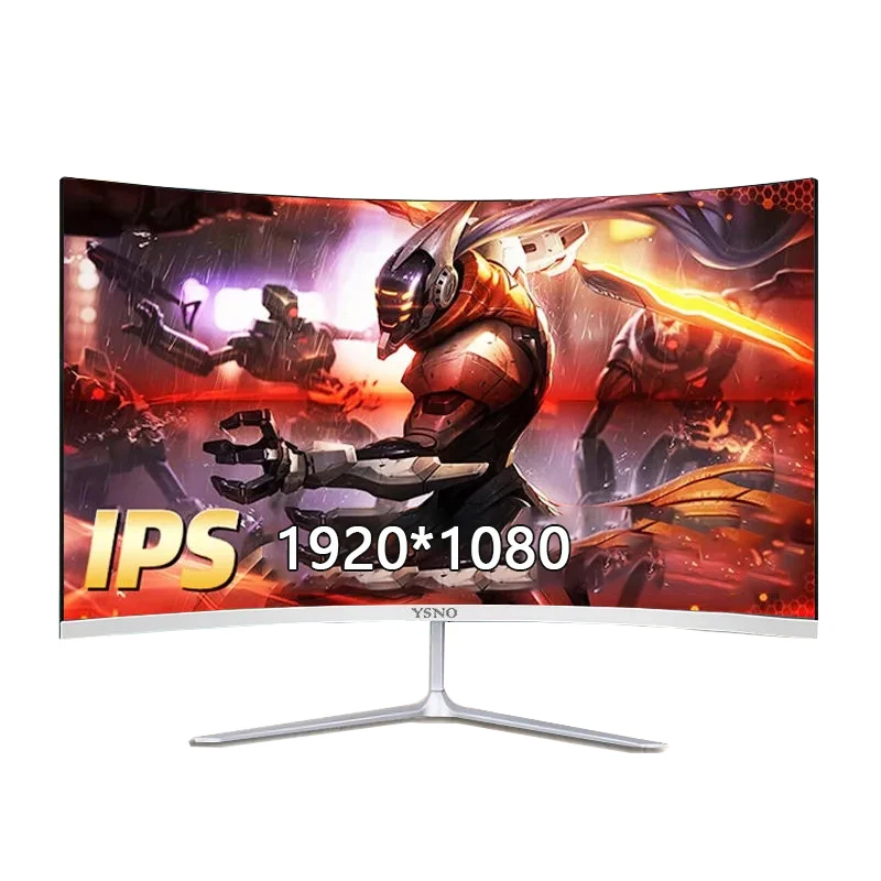 

IPS 24 " Monitor Gamer 1920×1080p LCD Curved Screen Monitor PC 75Hz HD Gaming Display for Desktop HDMI-compatible Monitors