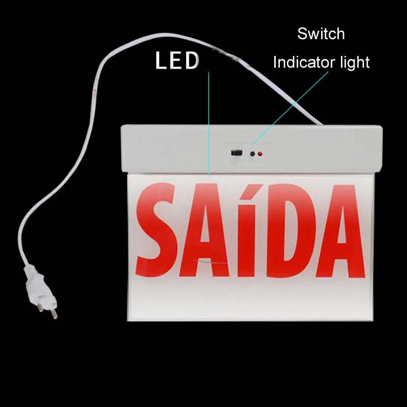 Подвесное акриловое светодиодное освещение выхода безопасности указатель свет