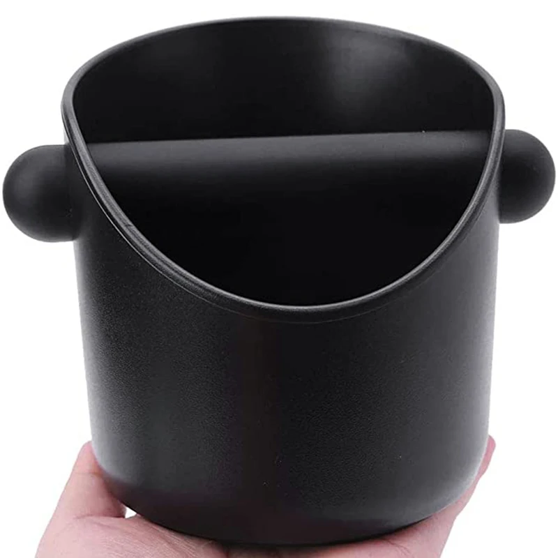 -Coffee Grounds Box Trough Coffee Knocking Bucket Non-Slip Machine Accessories with 2 Brushes |