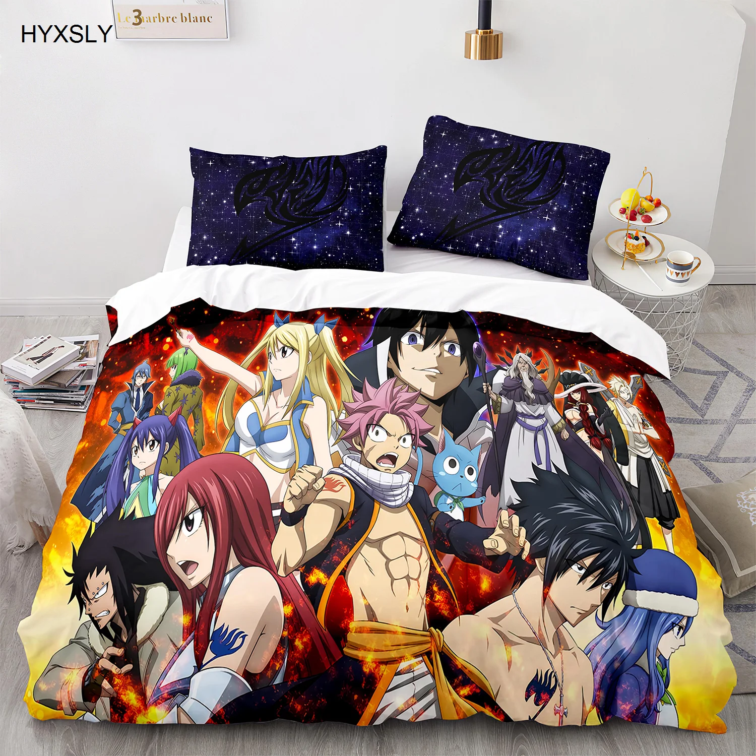 Новый комплект постельного белья с изображением Феи хвоста японское одеяло в