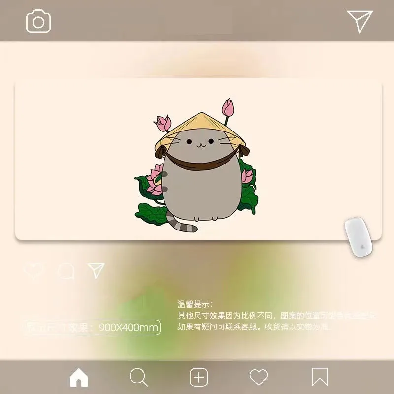 Персонализированная коврик для мыши Аниме милый кот игровой компьютерный стол