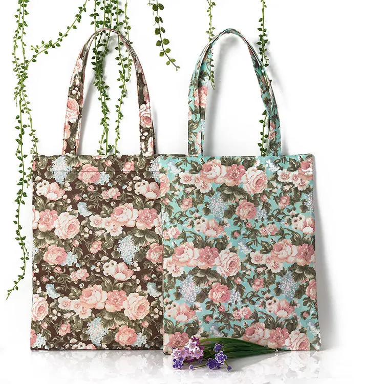 

High Quality Lady Handbag Tote Handbag Women Fashion Tote Waterproof shopping Bag Cheap Wholesale Floral Printed