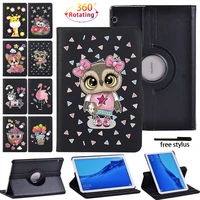 360 rotating tablet case for huawei mediapad t3 10 9 6t5 10 10 1 bracket type anti fall leather protective cover stylus