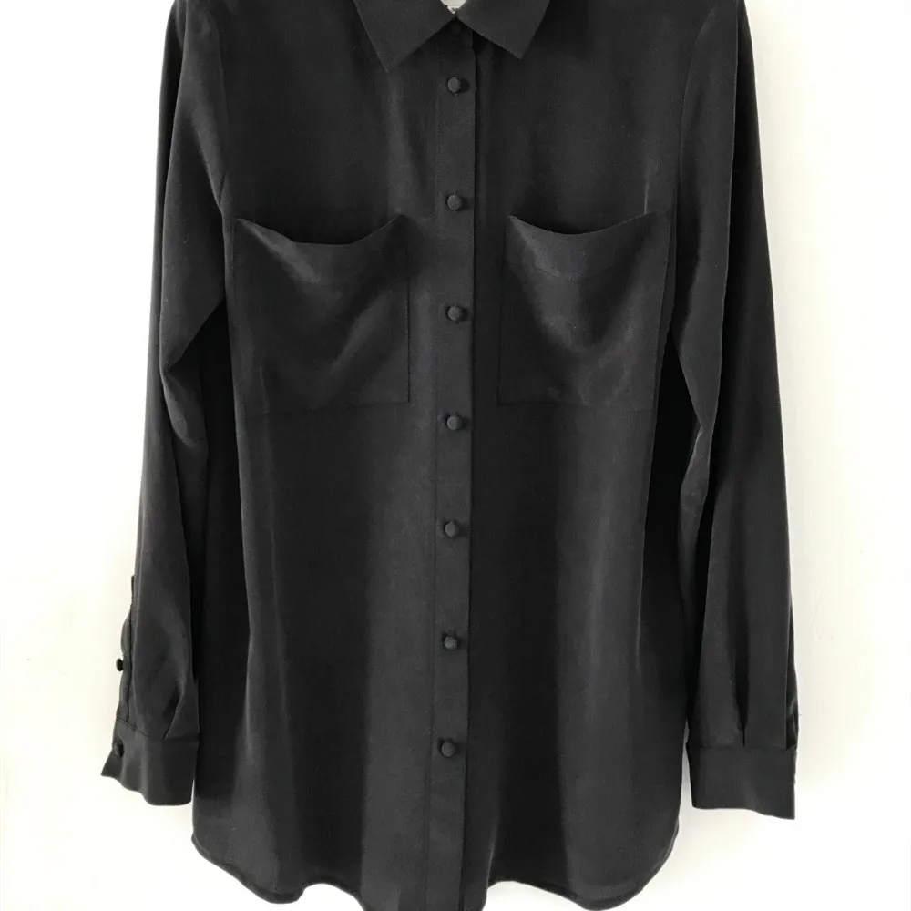 Женские блузки с карманами и пряжкой рубашки длинными рукавами во французском