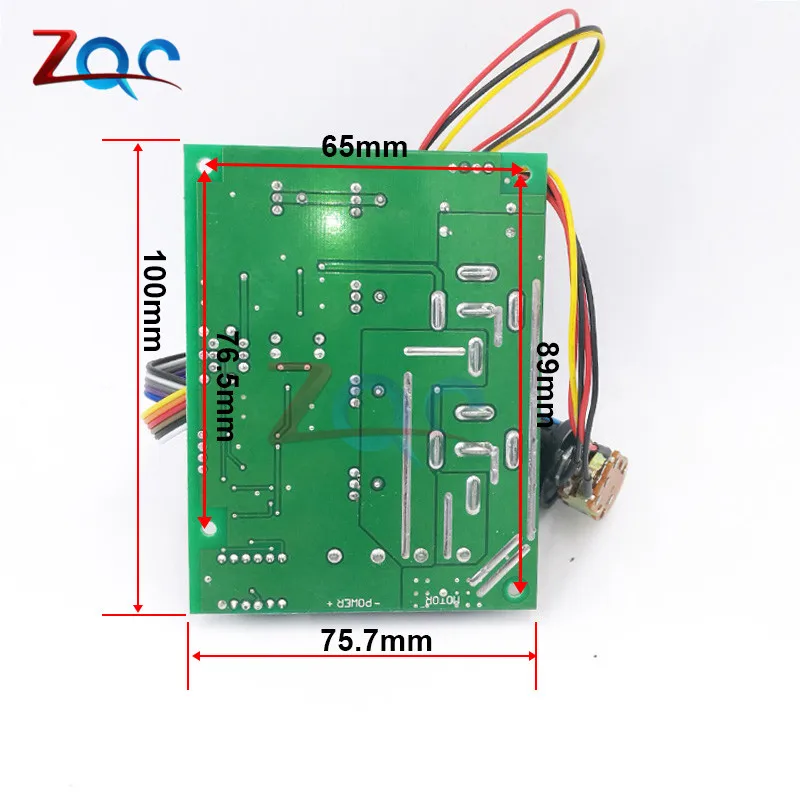 ШИМ контроллер скорости двигателя постоянного тока 10 -55 в цифровой светодиодный