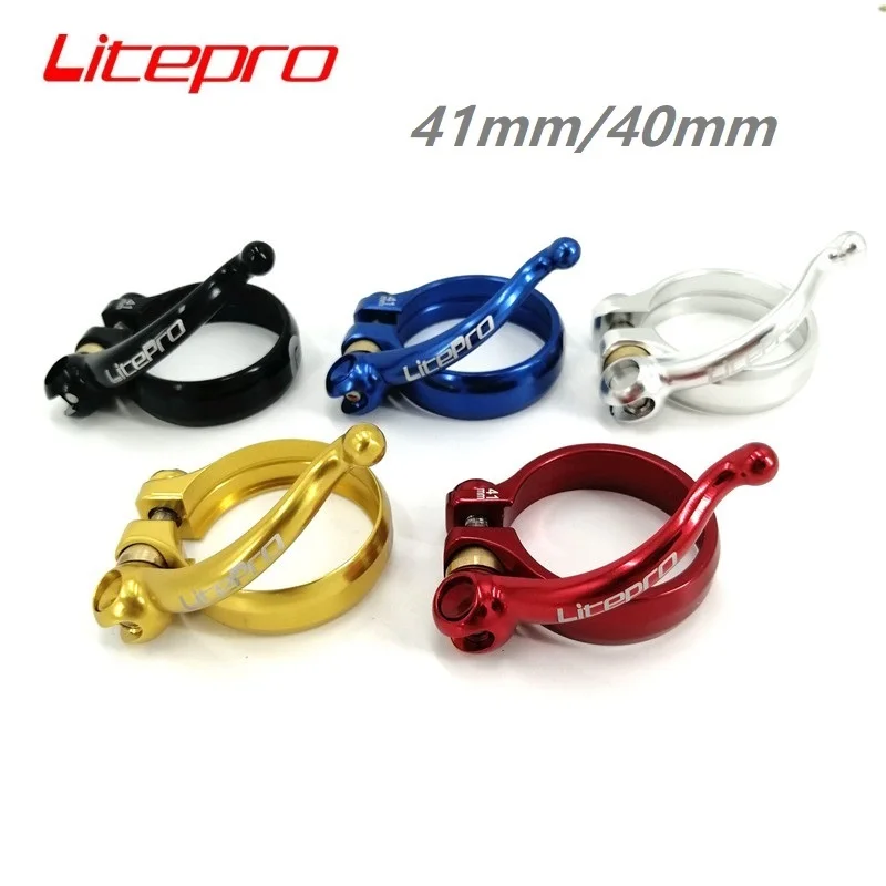 

Litepro Seatposts Clamps 41mm 40mm Aluminum Alloy Seat Tube Clamp For Bya412 Sp8 Folding Bike Electric Bicycle