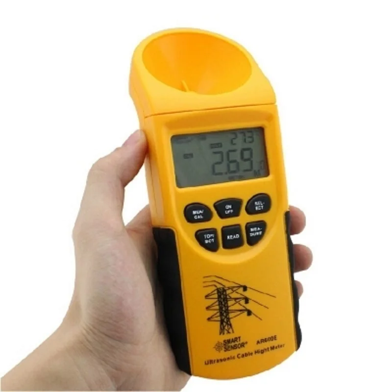 Профессиональный умный датчик высоты AR600E ультразвуковой измеритель кабеля 6
