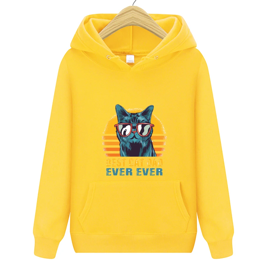 

Warm Hoodies Cartoons Printing Hooded Hoodie BEST CAT Printed SportsWear Autumn Full Length Hoodie Sweatshirt For Women/ Men