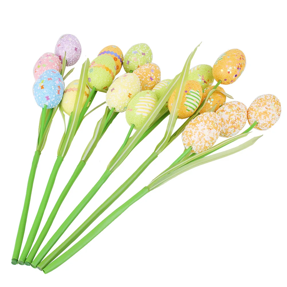Пасхальные яйца на палочке фестиваль наклейка имитирует Пена/пластик цвет