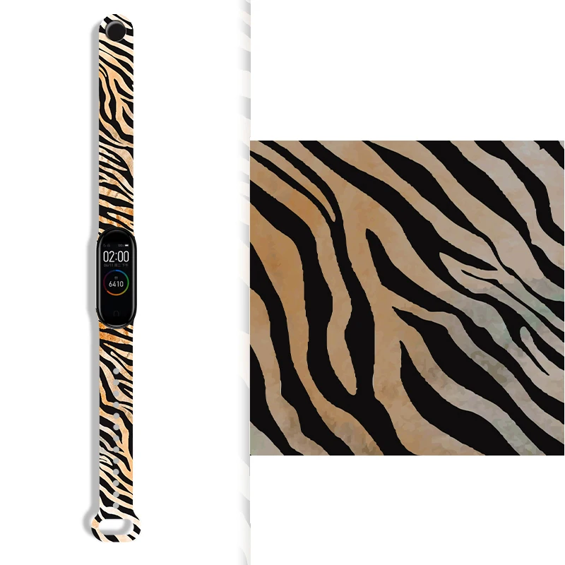 Colorful flowers Print Strap For Xiaomi Mi Band 5 4 3 Silicone Wristband Bracelet Replacement For MiBand 6 Men Women Wrist Strap