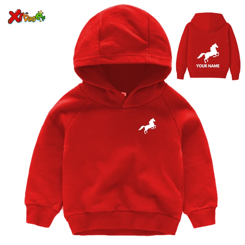 Hoodie Girls Kids Hooded Sweatshirts Children's Hoodies Hoodies Personalised Horse Riding Hoodie Gift for Boys Kids Sweatshirts