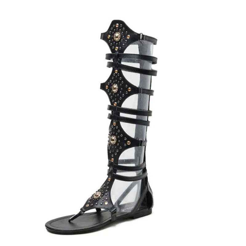 2020 Новые Дизайнерские летние женские крутые сапоги с клипсой мысок открытый на