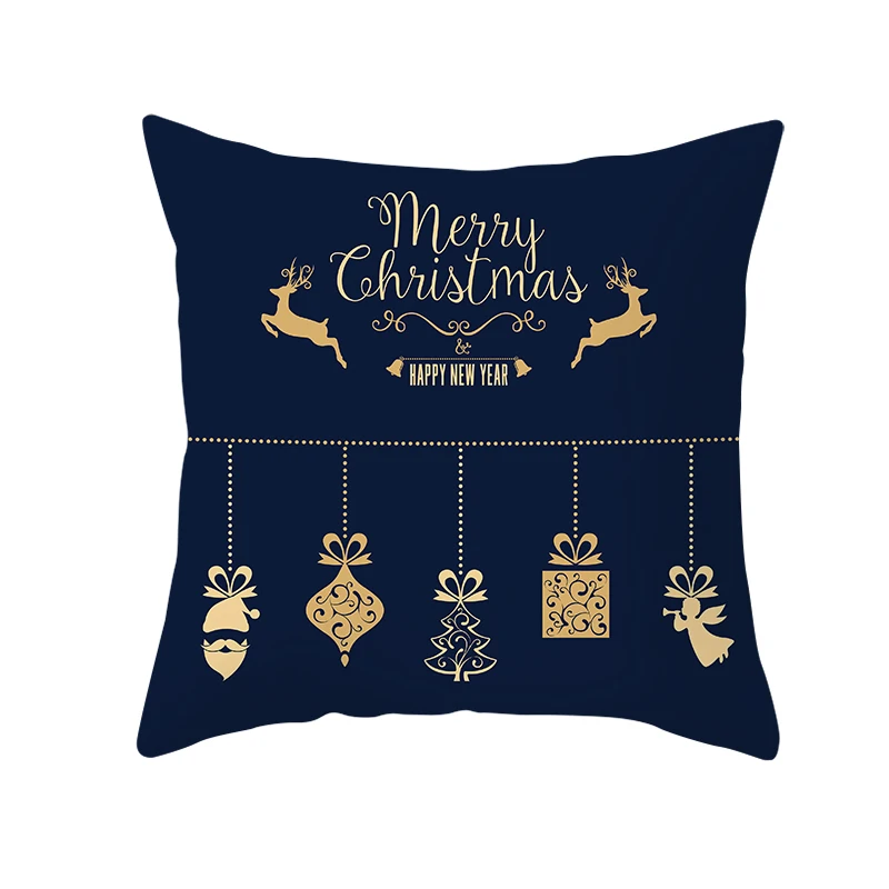 Веселая Рождественская декоративная люстра с рисунком наволочка для подушек