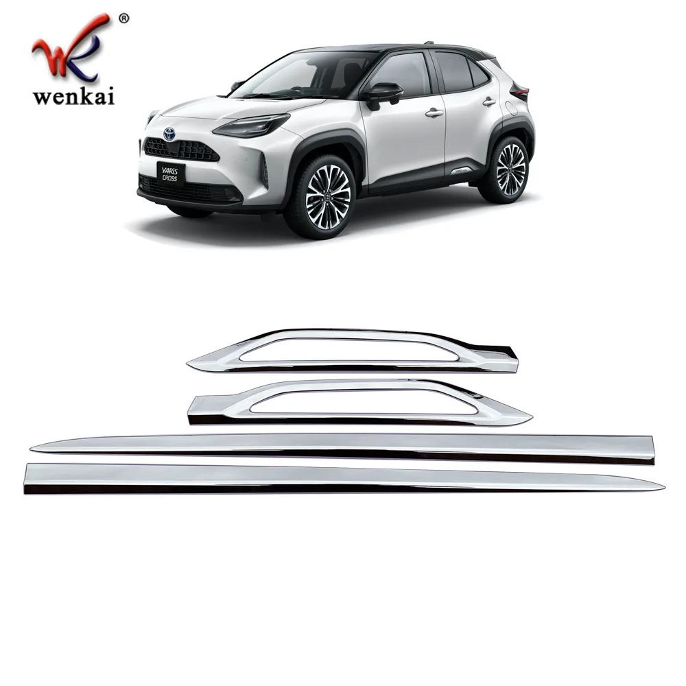 Защитная Накладка для Toyota Yaris Cross 2020 2021 боковая накладка АБС-пластик хром 4