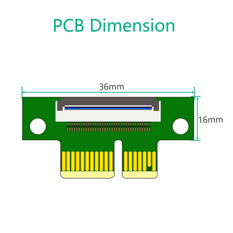 Удлинитель PCI Express 1X 36Pin с кабелем FPC|Компьютерные кабели и разъемы| |