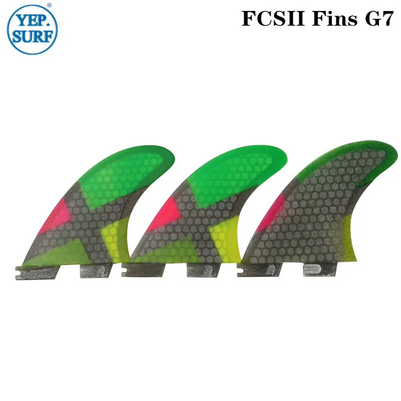 

Surf FCSII G7 Fin New style Surfboard Fibreglass Honeycomb Fins Multicolor in surfing