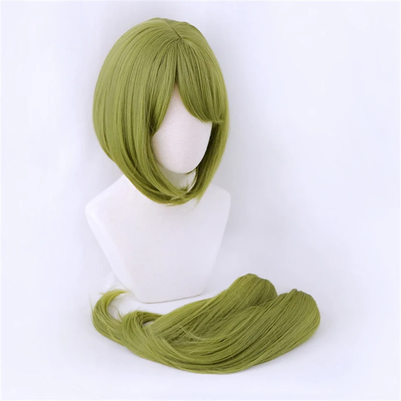Парик для косплея по мотивам игры данганронпа термостойкий волос с зелеными