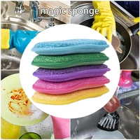 582030pcs scrub sponges for dishes non scratch microfiber sponge non stick pot cleaning sponge brush kitchen housework tools