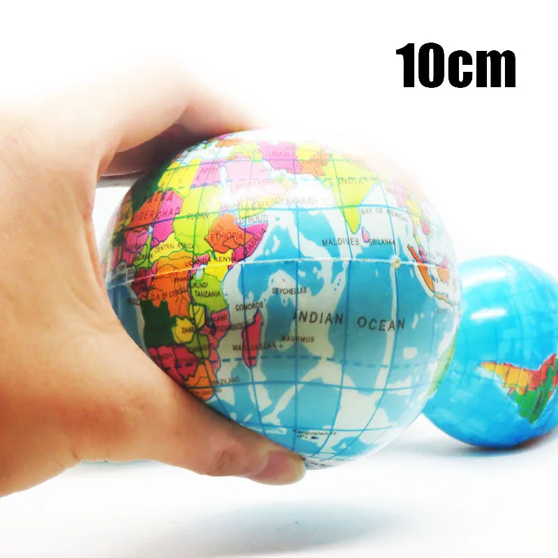 

Funny 10cm Stress Relief World Map Foam Stationery Atlas Earth Globe Palm Squeeze Planet Antistress Ball Teaching Supplies