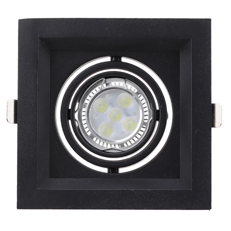 2 шт./лот черный квадратный Встраиваемый светодиодный потолочный светильник