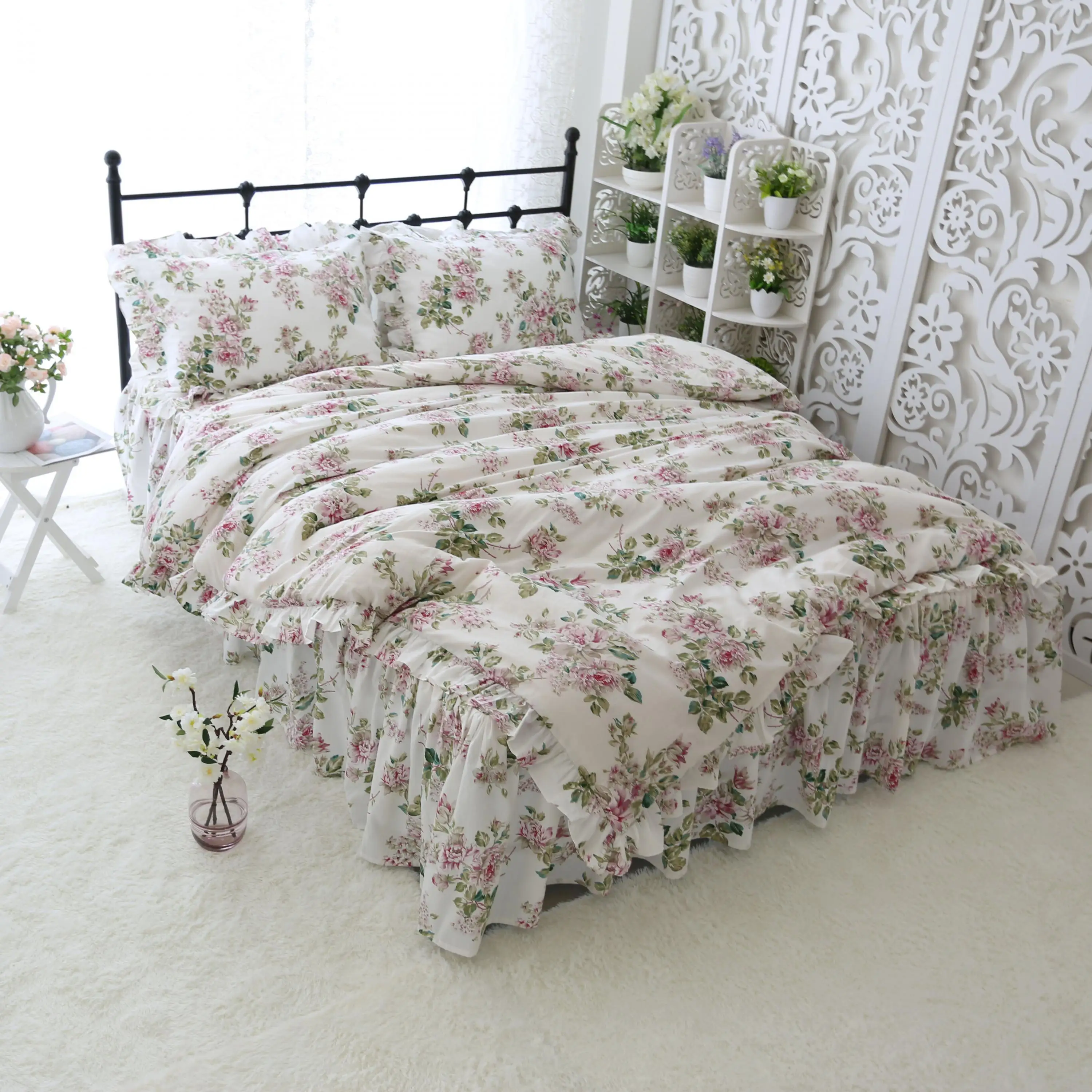 

Bloom цветочный пододеяльник комплекты Реверсивный Ультра мягкий близнец полный Queen Детский комплект постельных принадлежностей для девочек...