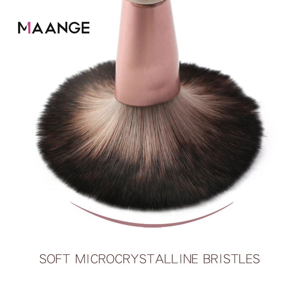 Набор кистей для макияжа MAANGE кисточки с ручкой и сумкой синтетического тона