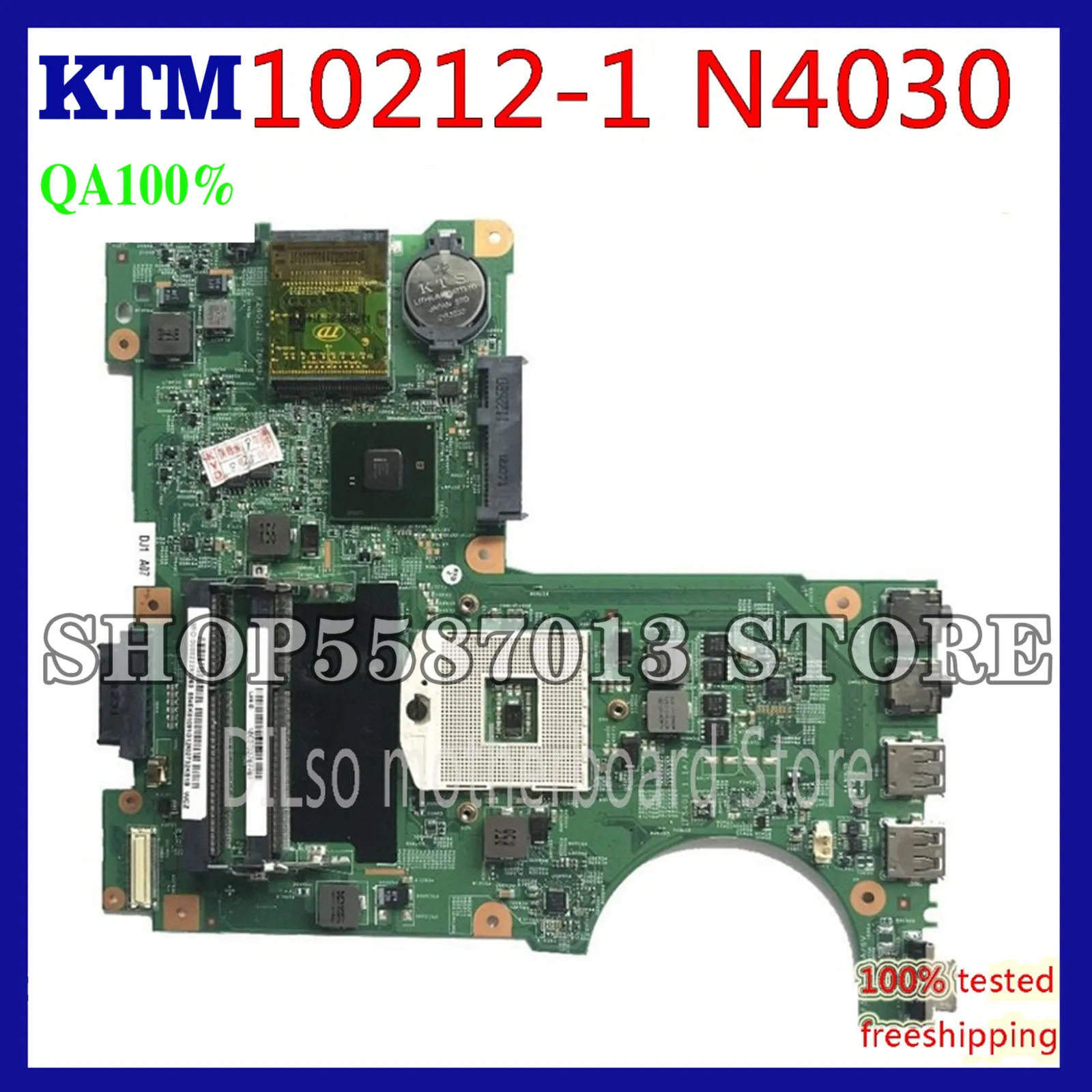 

KEFU 10212-1 For Dell Inspiron N4030 Laptop Motherboard DDR3 PGA989 0H38XD CN-0H38XD HM57 Mainboard original Test Motherboard