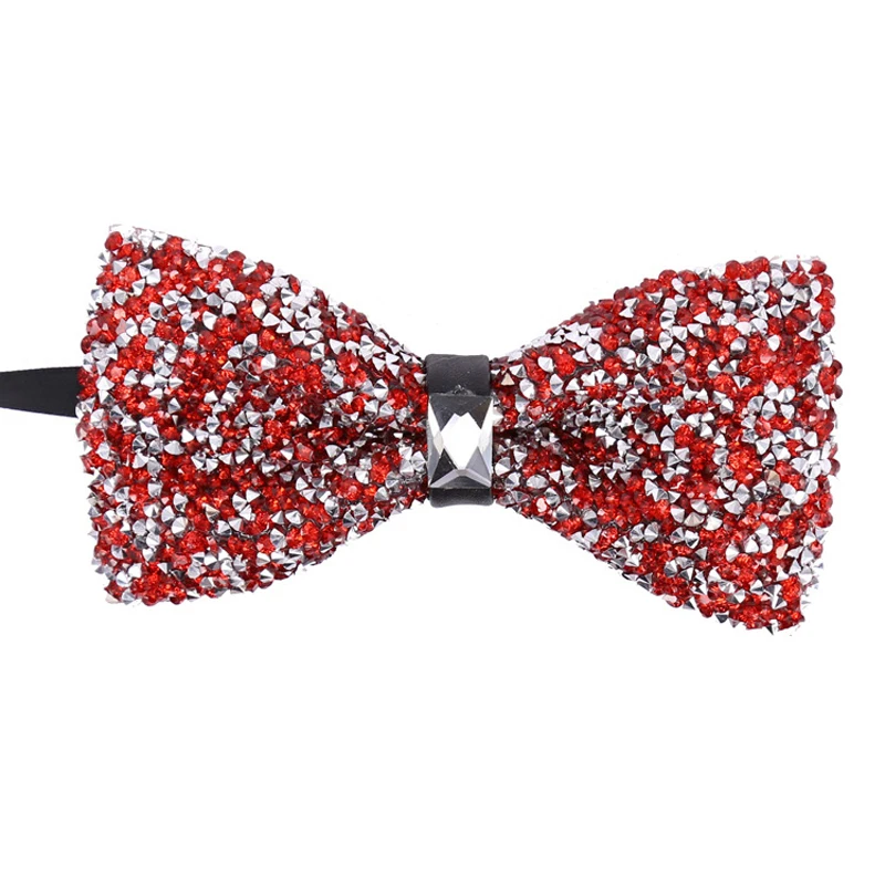 Детский галстук-бабочка стразы воротник для свадьбы роскошный с кристаллами