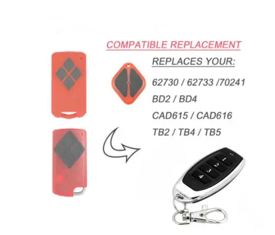 

For B&D PTX-5 Tritran Garage Door BND TB5 BD4 BD2 replacement remote control free shipping