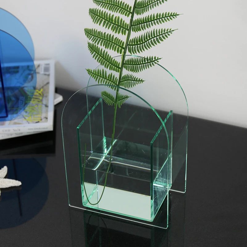 Скандинавская Цветущая Минималистичная ваза цветная акриловая тарелка с аркой