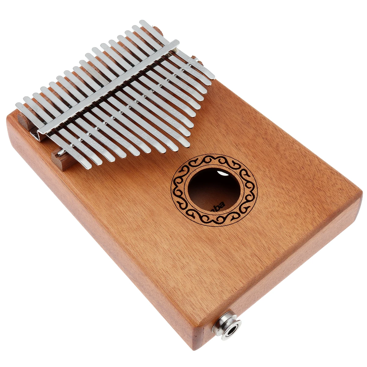 

17 Key Electroacoustic Kalimba Single Board Mahogany Thumb Piano Mbira Mini Keyboard Instrument with Complete Accessories